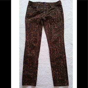 Ana Leopard print skinny jean 18w